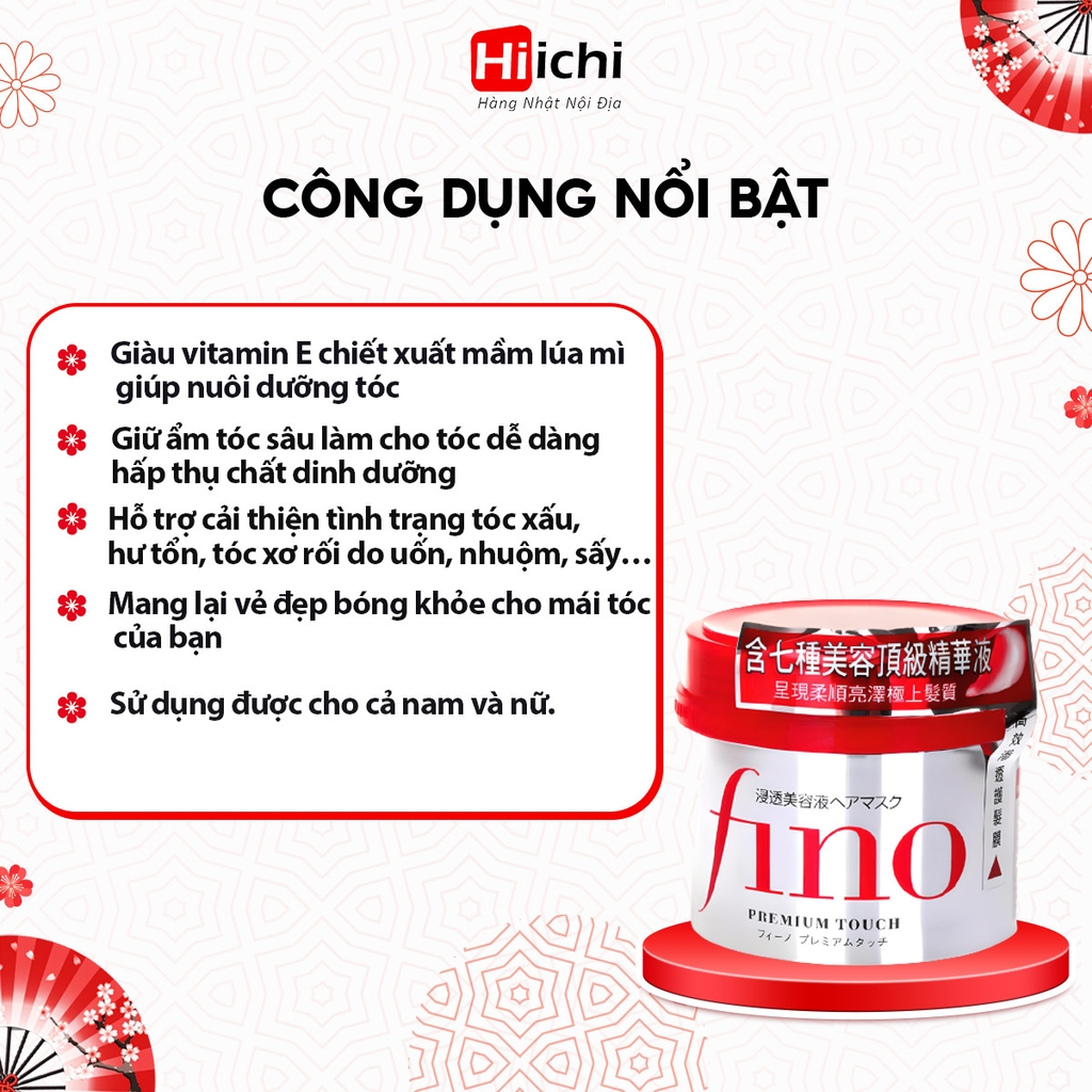 Ủ tóc Fino Shiseido myphamphuthovn #45 Ủ tóc Fino Shiseido myphamphuthovn